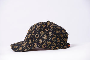 Monogram Orange Accent Baseball Hat